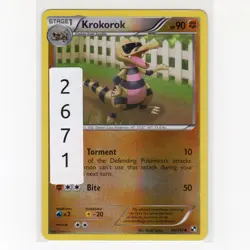 Pokemon TCG Krokorok 64/114 BW Base Set Reverse Holo Uncommon Card EN-LP 2011 - Image 3