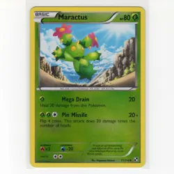 Pokemon TCG Maractus 11/114 BW Base Set Reverse Holo Uncommon Card EN-LP 2011 - Image 1