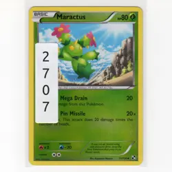 Pokemon TCG Maractus 11/114 BW Base Set Reverse Holo Uncommon Card EN-LP 2011 - Image 3