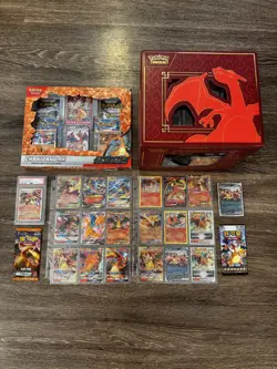 Pokemon Card Lot Of 20 Charizard Cards, 2 Boxes, 2 Packs and a Graded Card🔥 - Image 1