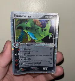 Pokemon Tyranitar EX 2005 Holo TCG Card Unseen Forces 111/115 - Image 1
