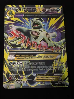 Pokemon TCG Mega-Tyranitar-EX Holo Full Art Card Ancient Origins 92/98 - Image 3