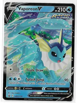 Vaporeon V - SWSH150 - Pokemon Sword & Shield Promo Ultra Rare Holo Card NM - Image 1