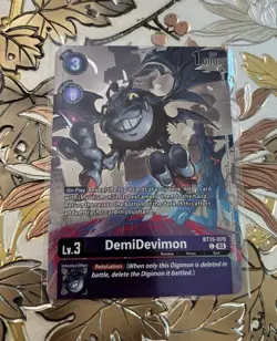 Digimon Card Game DemiDevimon BT15-070 EX10 Legend Pack Promo Sinister Order - Image 1