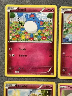 Fairy Type Pokemon Cards Lot Discontinued Type! Marill Azumarill Ribombee +++ - Image 2
