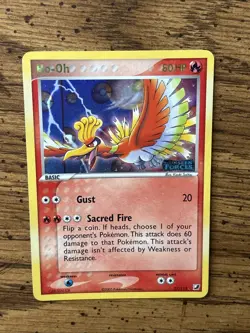 Pokemon Ho-Oh Card Black Line Error 27/115 Unseen Forces Holo Stamped - Image 2