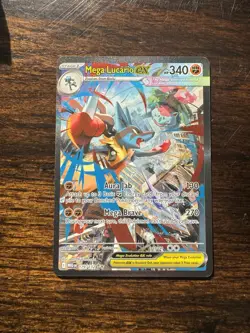 Mega Lucario Ex Alternate Art 179/132 Mega Evolution Secret Rare Pokemon Card NM - Image 1