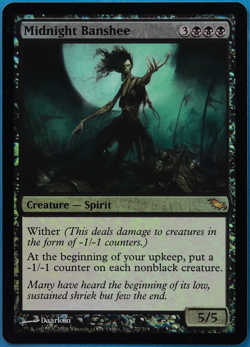 Midnight Banshee FOIL Shadowmoor NM Black Rare MAGIC CARD (ID# 495845) ABUGames - Image 1