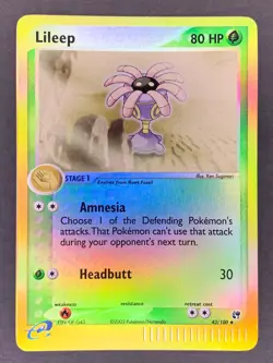 Lileep Reverse Holo 043/100 EX Sandstorm 2003 English Pokemon Card - Image 1