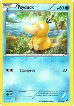 POKEMON CARD PSYDUCK 16/122 NO 054 DUCK POKEMON TCG CCG - Image 1