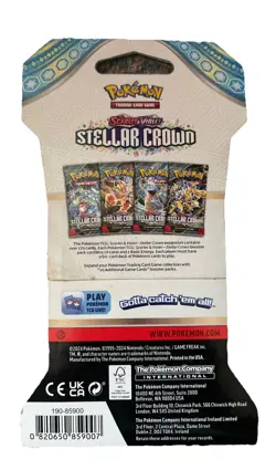 Pokemon Cards - S&V: Stellar Crown - BLISTER BOOSTER PACK [10 Cards] -New Sealed - Image 4