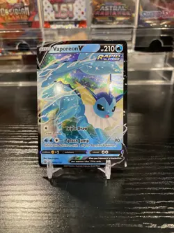 Vaporeon V SWSH150 SWSH: Sword & Shield Black Star Promo Card Near Mint Pokemon - Image 1