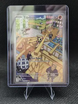 Pokemon TCG Timburr 183/167 Illustration Rare Holo Twilight Masquerade Card - Image 3