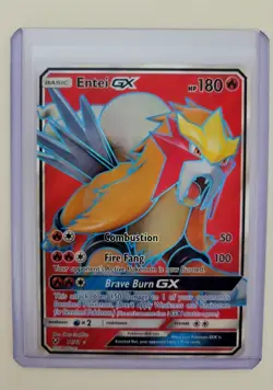 Pokemon TCG Entei GX Full Art Holo Card Shining Legends 71/73 Ultra Rare - Image 1