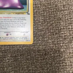 Ditto 3/62 Fossil WOTC Unlimited Pokemon Trading Card Holo Rare - Image 5