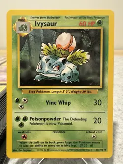 Ivysaur - 30/102 - Base Set - Pokemon Card TCG Vintage Wotc Nintendo Starter - Image 1