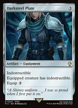 1 x Darksteel Plate - Commander: Final Fantasy - NM-Mint - MTG - Image 1