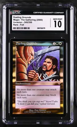 DUELING GROUNDS Invasion Foil Rare CGC 10 Gem Mint MTG [Nostalgium] - Image 1