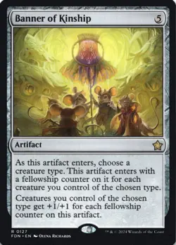 MTG Banner of Kinship Normal NM Foundations Magic 127 - Image 1