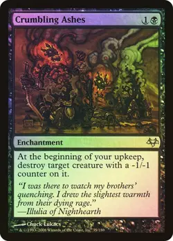 Eventide MTG Foil Crumbling Ashes Magic - Image 1