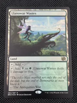 Llanowar Wastes #264 Foil The Brothers' War NM MTG - Image 1