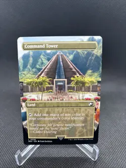 ***COMMAND TOWER***REX Jurassic Park World Borderless Mtg Magic - Image 2