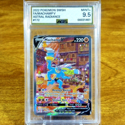 Pokemon SWSH Astral Radiance Machamp V 172/189 AGS Mint+ 9.5 Full Art Rare 2022 - Image 1