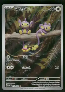 Aipom - 211/182 Illustration Rare Holo NM Pokemon SV04: Paradox Rift - Image 1