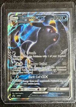 2016-19 Pokemon SM Black Star Promos Umbreon GX #SM36 NM-MT - Image 1