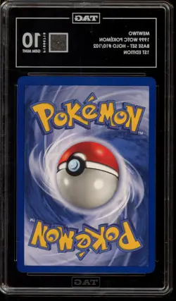 Pokemon Mewtwo Base Set Shadowless 1st Edition Holo Rare #10 TAG 10 Gem Mint - Image 2