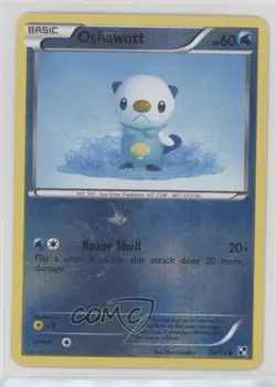 Oshawott Reverse Foil Pokemon Black & White Base Set #28 - Image 1