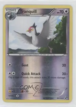 Tranquill Reverse Foil Pokemon Black & White Base Set #85 - Image 1