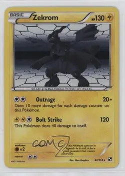 Zekrom Pokemon Black & White Base Set #47 - Image 1