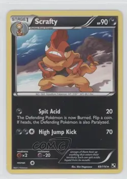 Scrafty Reverse Foil Pokemon Black & White Base Set #69 - Image 1