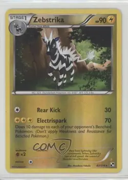 Zebstrika Reverse Foil Pokemon Black & White Base Set #43 - Image 1