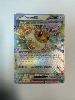 Pokemon TCG Eevee EX 075/131 Prismatic Evolutions Double Rare S&V Near Mint - Image 1