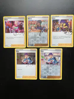 Pokemon TCG Crown Zenith Signature Holo/Reverse Holos Hop Nessa Leon Bede NM - Image 1