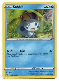 Pokemon Sword & Shield Sobble SWSH003 Black Star Promo Holo - Image 1