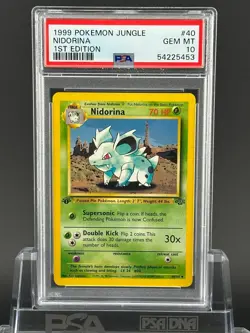 PSA 10 GEM MINT 💎 1999 POKEMON JUNGLE 1ST EDITION - NIDORINA #40 ENGLISH - Image 1