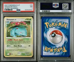 HOLO BLEED SWIRL 2007 Pokemon Secret Wonders 20/132 Venusaur Holo Rare PSA 7 NM - Image 3