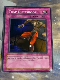 YUGIOH Trap Dustshoot CP05-EN005 Super Rare Promo NM - Image 1