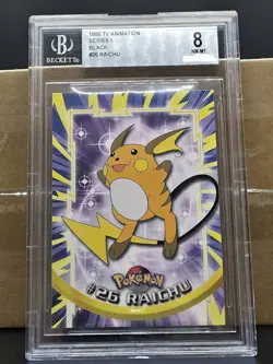 1999 Pokemon TV Raichu #26 Black Series 1 BGS 8 NM-MT Vintage Card - Image 1