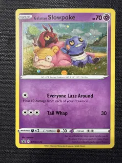 Galarian Slowpoke SWSH126 Evolving Skies Black Star Promo Holo Pokemon Card NM - Image 1