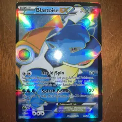 Pokemon TCG Blastoise-EX XY Holo Full Art Ultra Rare Card 155/160 2014 - Image 1