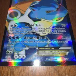 Pokemon TCG Blastoise-EX XY Holo Full Art Ultra Rare Card 155/160 2014 - Image 2