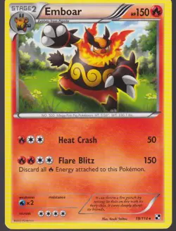 Emboar 19/114 Rare Deck Exclusives 019/114 Pokemon Trading Card TCG - Image 1