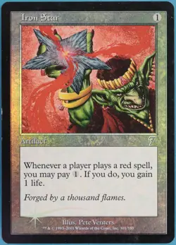 Iron Star FOIL 7th Edition PLD Artifact Uncommon MTG CARD (ID# 373343) ABUGames - Image 1