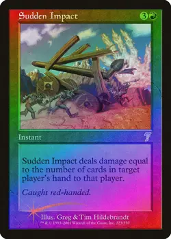 Sudden Impact FOIL 7th Edition HEAVILY PLD Red Uncommon MAGIC MTG CARD ABUGames - Image 1