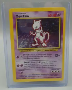 Pokemon Card Mewtwo Holo Foil Holographic 10/102 1999 Wizards Set - Image 3