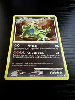 Pokemon TCG Tyranitar Holo Rare Card Mysterious Treasures 17/123 - Image 3